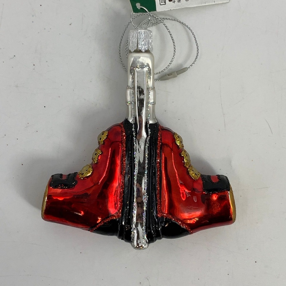 Old World Christmas Ski Boots Glass Ornament Holiday Decoration